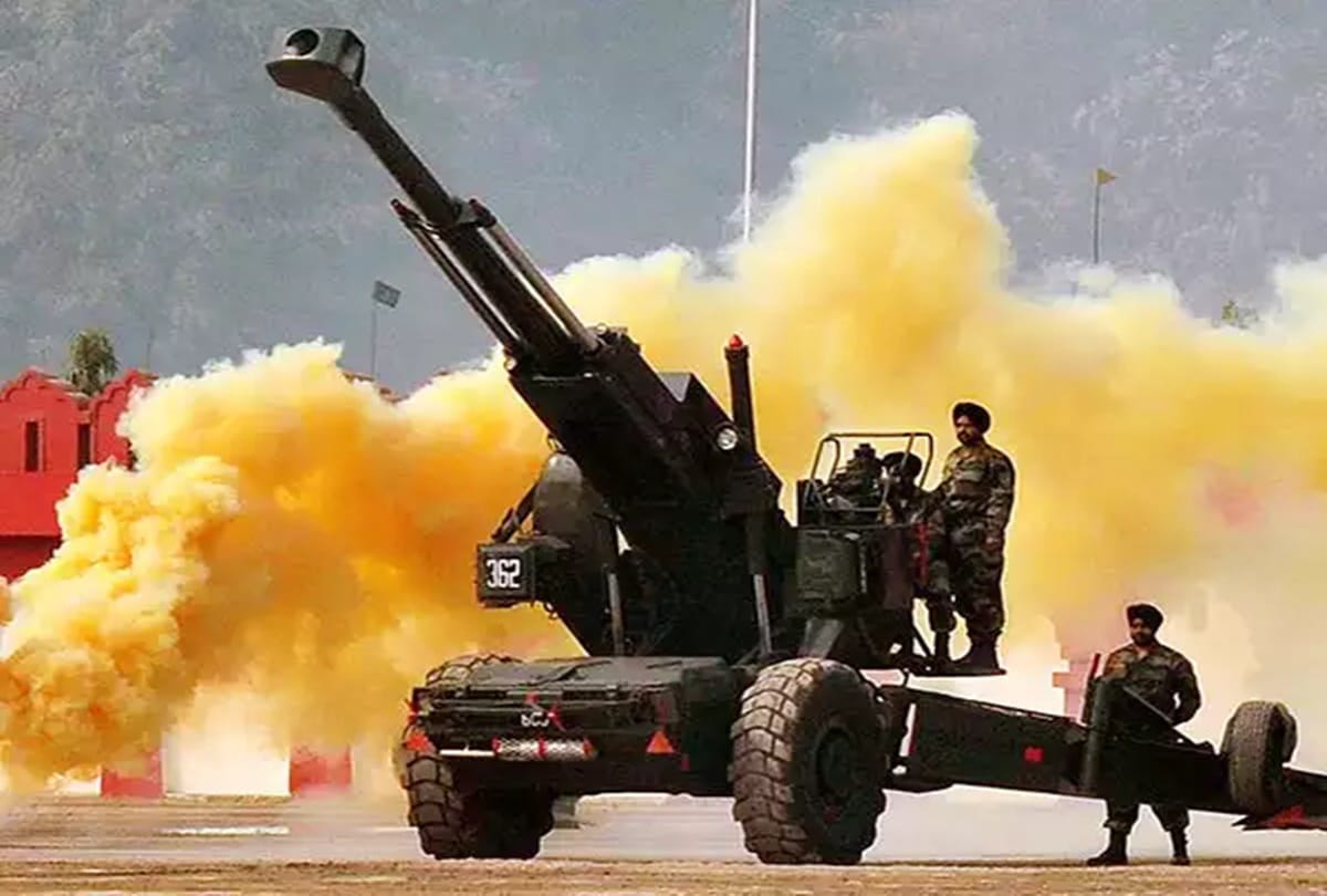 bofors gun fire in tangdhar sector kupwara jammu kashmir, against ceasefire violation by pakistan