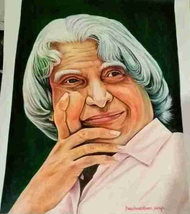 painting of Dr. Abdul Kalam Ajad