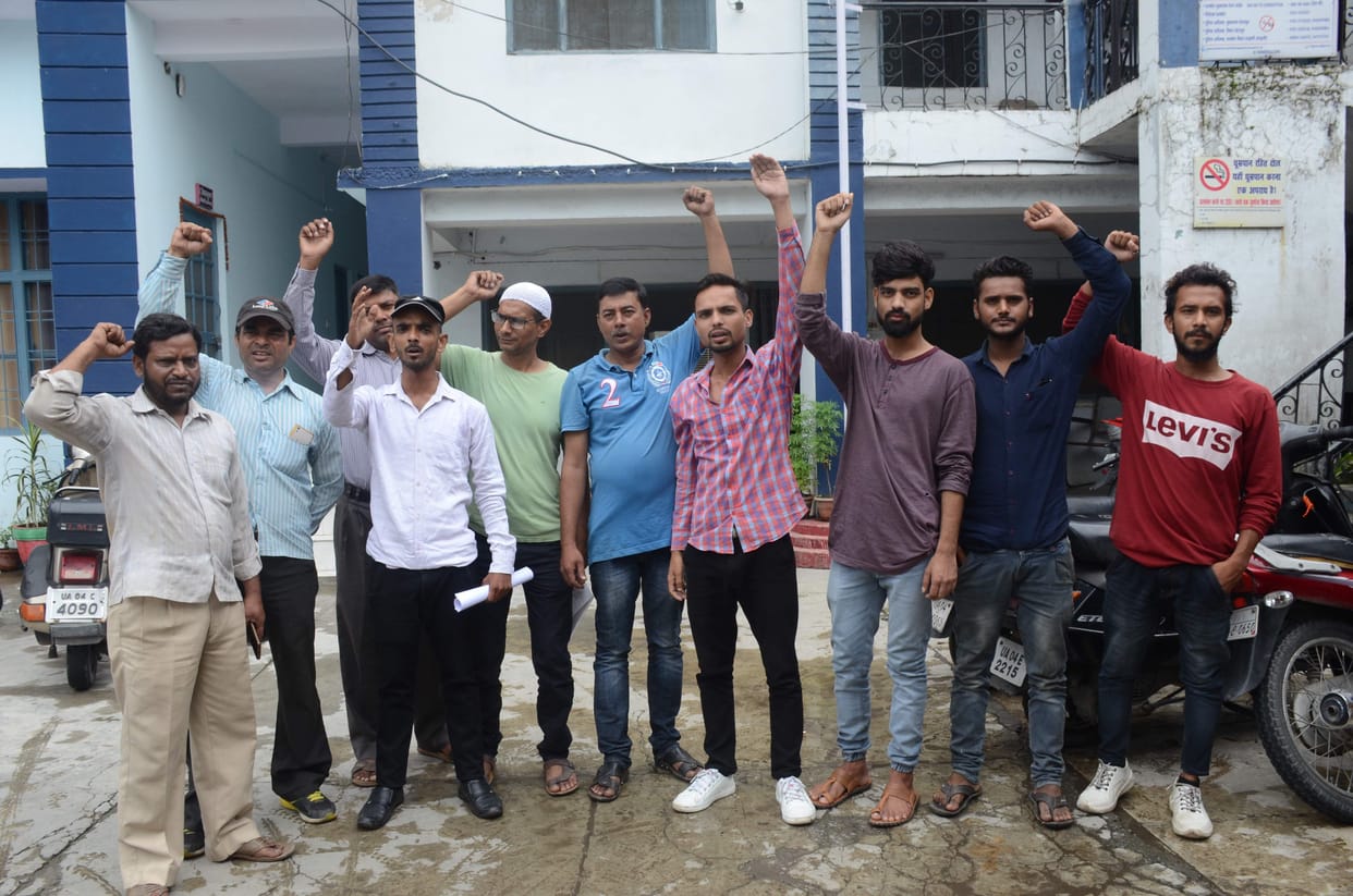 People of Azad Nagar performed in water bodies