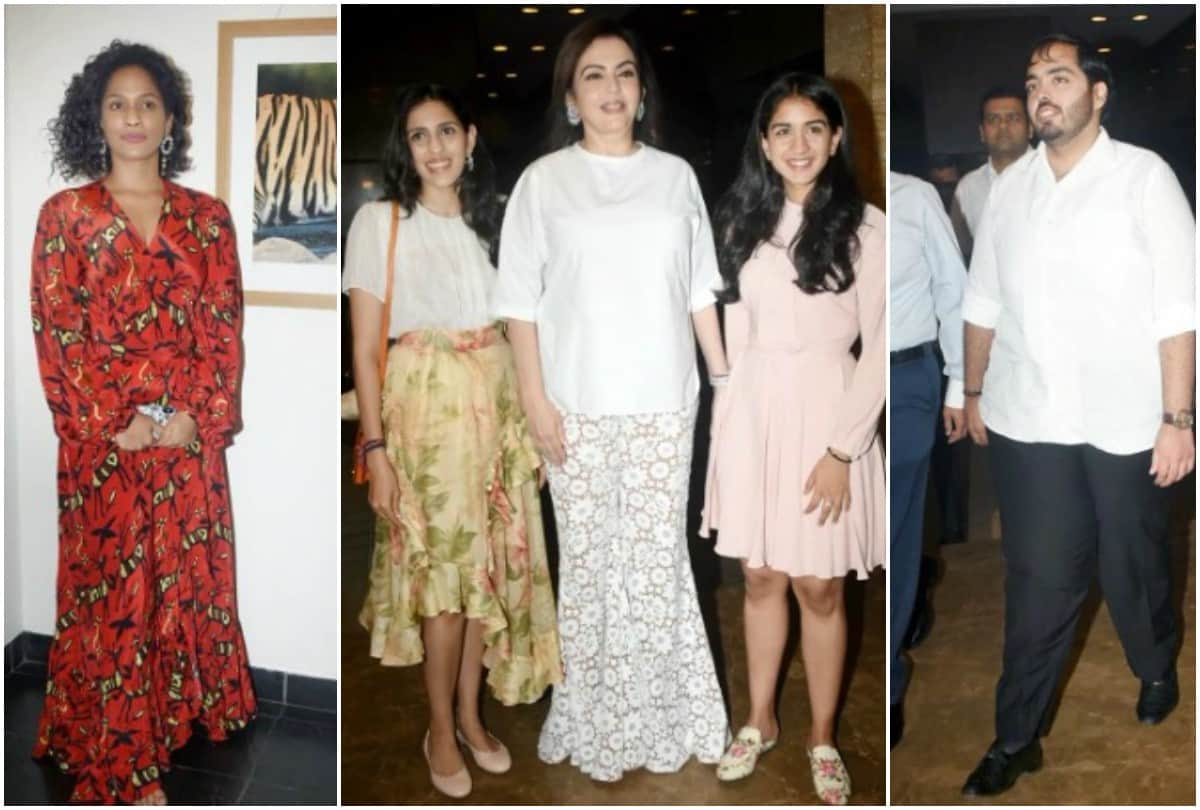 Nita Ambani Shloka Mehta Radhika Merchant spotted at exhibition in Mumbai
