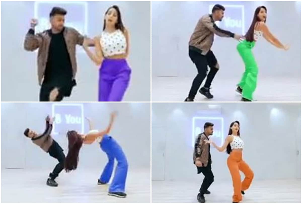 Nora Fatehi Dance moves on Saki Saki of Batla House with Changing pant colors Effects