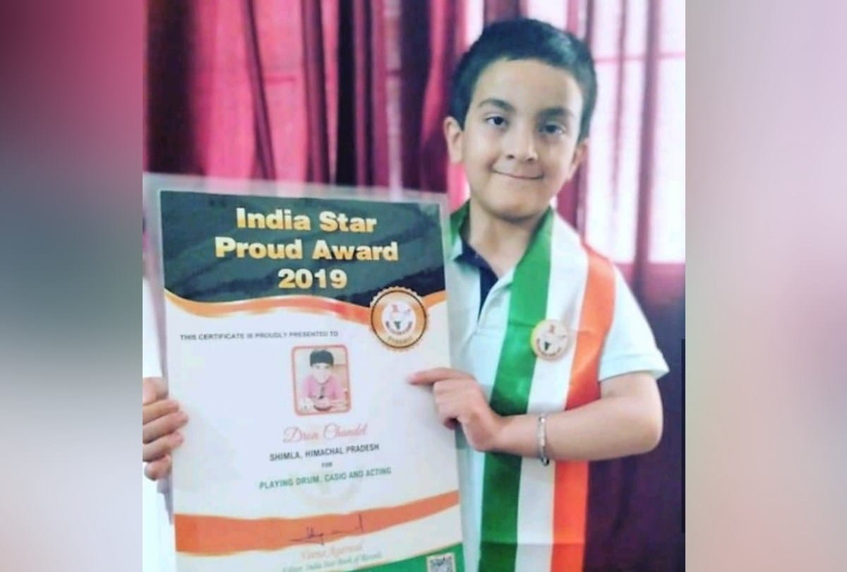 india star proud award to seven year drona shimla himachal pradesh