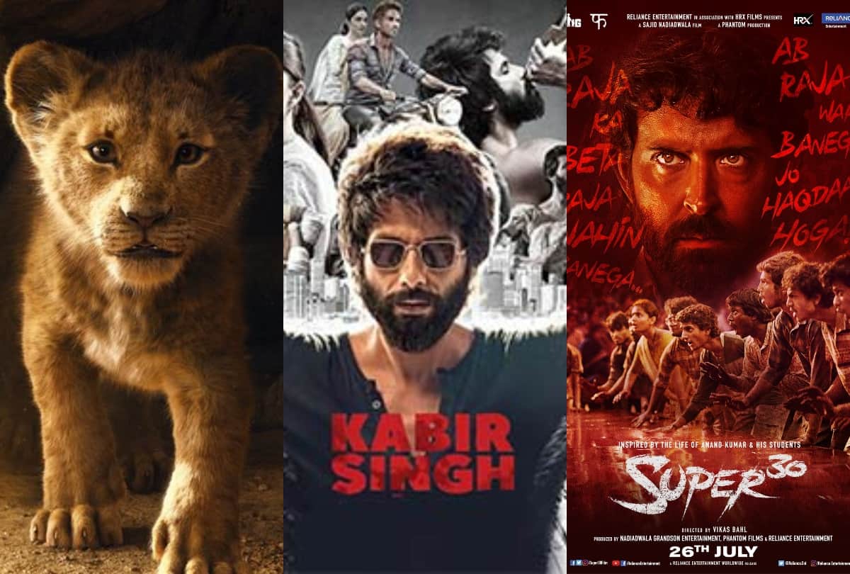 Box Office Collection of The Lion King Super 30 and Kabir Singh
