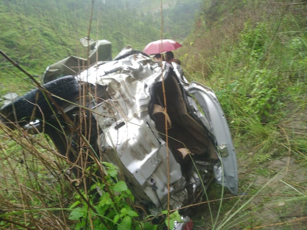 Four people going to temple meat with an accident in nainital