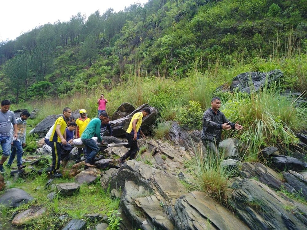 Four people going to temple meat with an accident in nainital