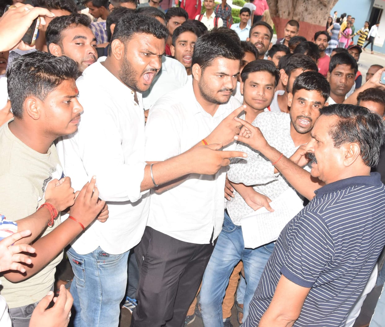 abvp protest in collage