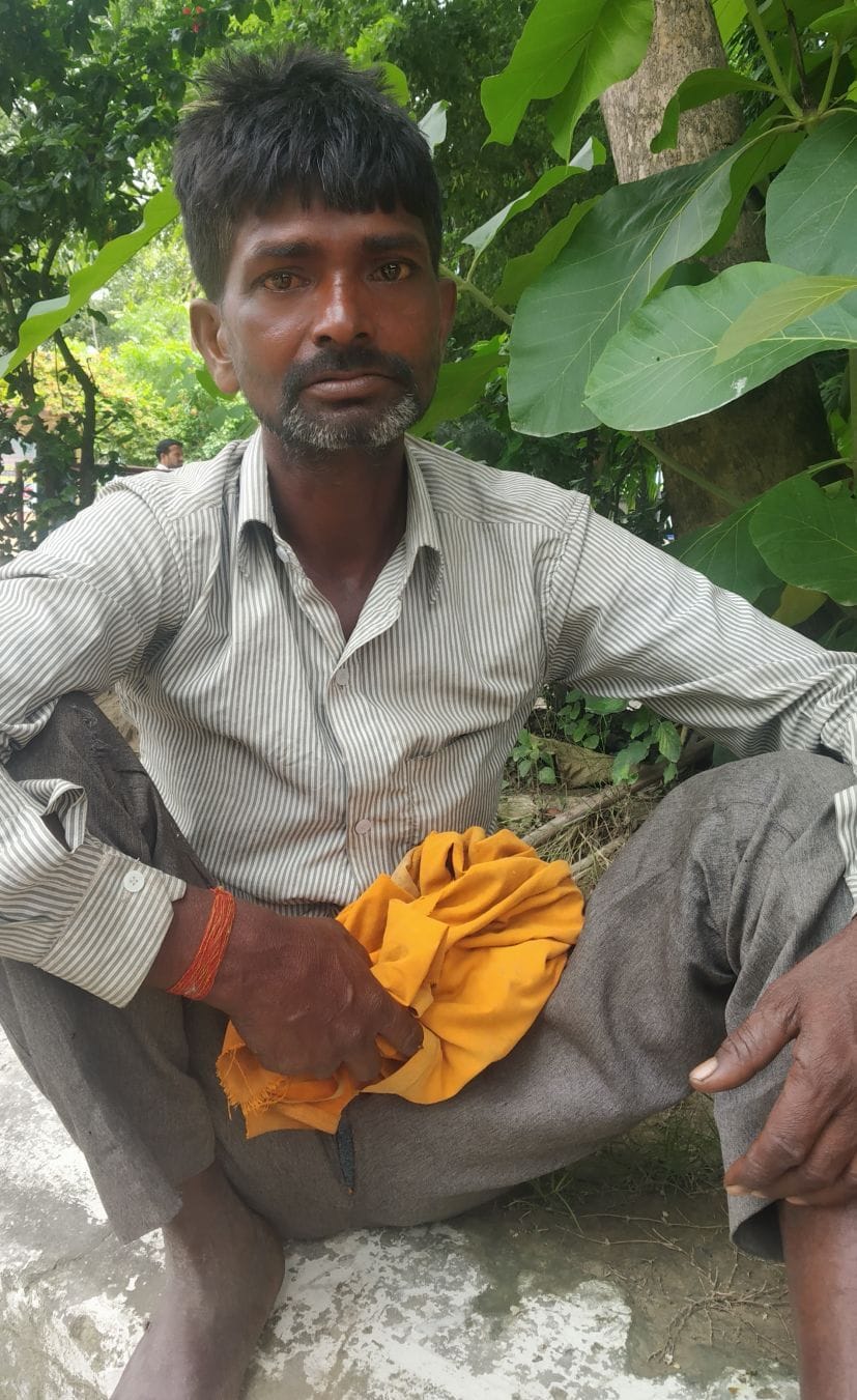 Flashlight lighted if angry Hathi injured the villager