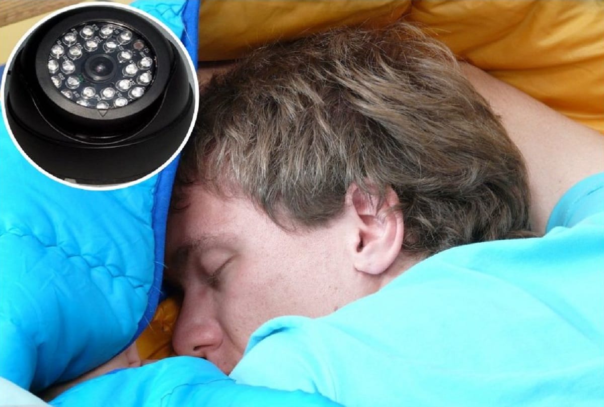 Man found weird reason that why he is struggling to breathe while sleeping after sets up a camera