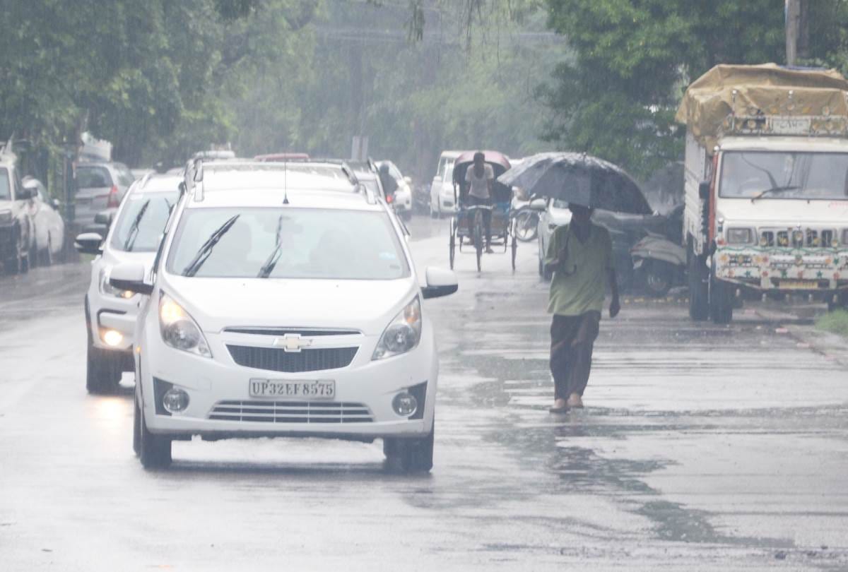 temperature go down because of rain in lucknow