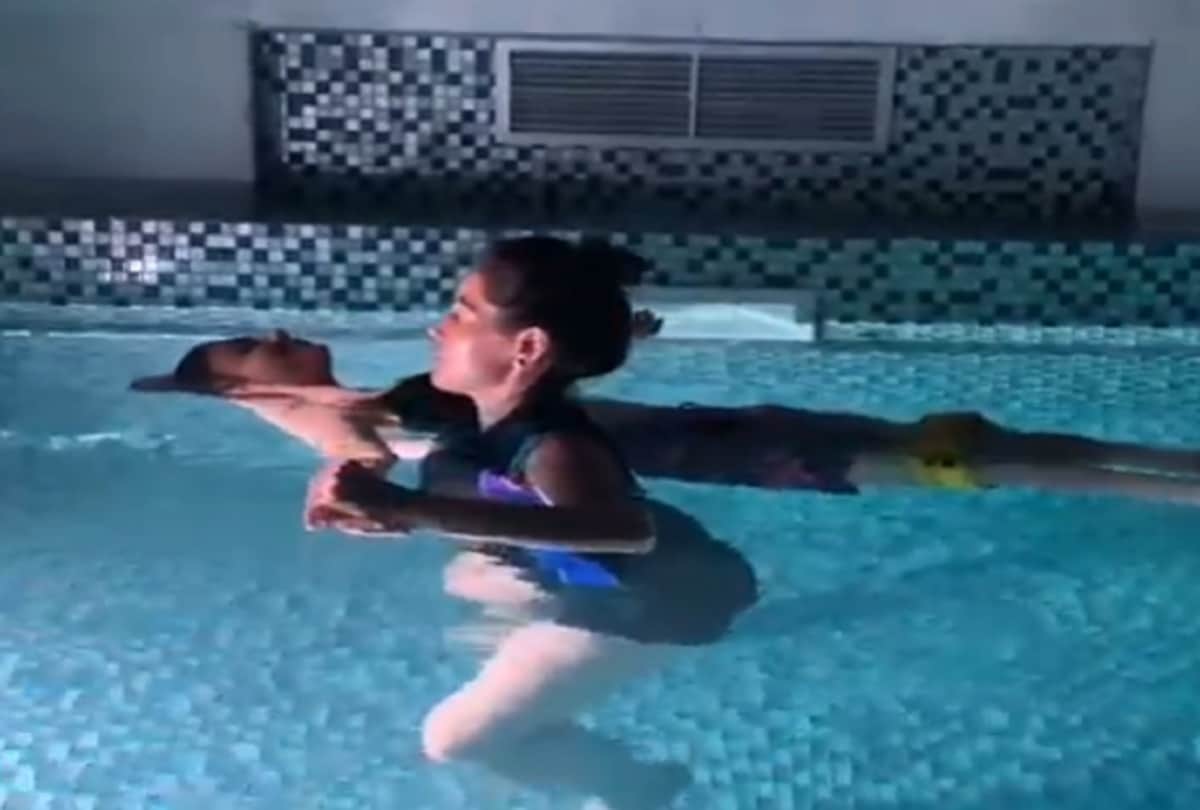Shilpa Shetty shared under water video says I can not swim