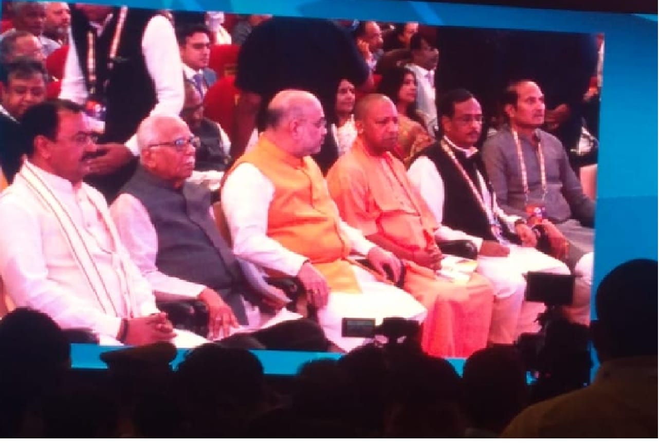 amit shah in lucknow to participate Ground Breaking ceremony