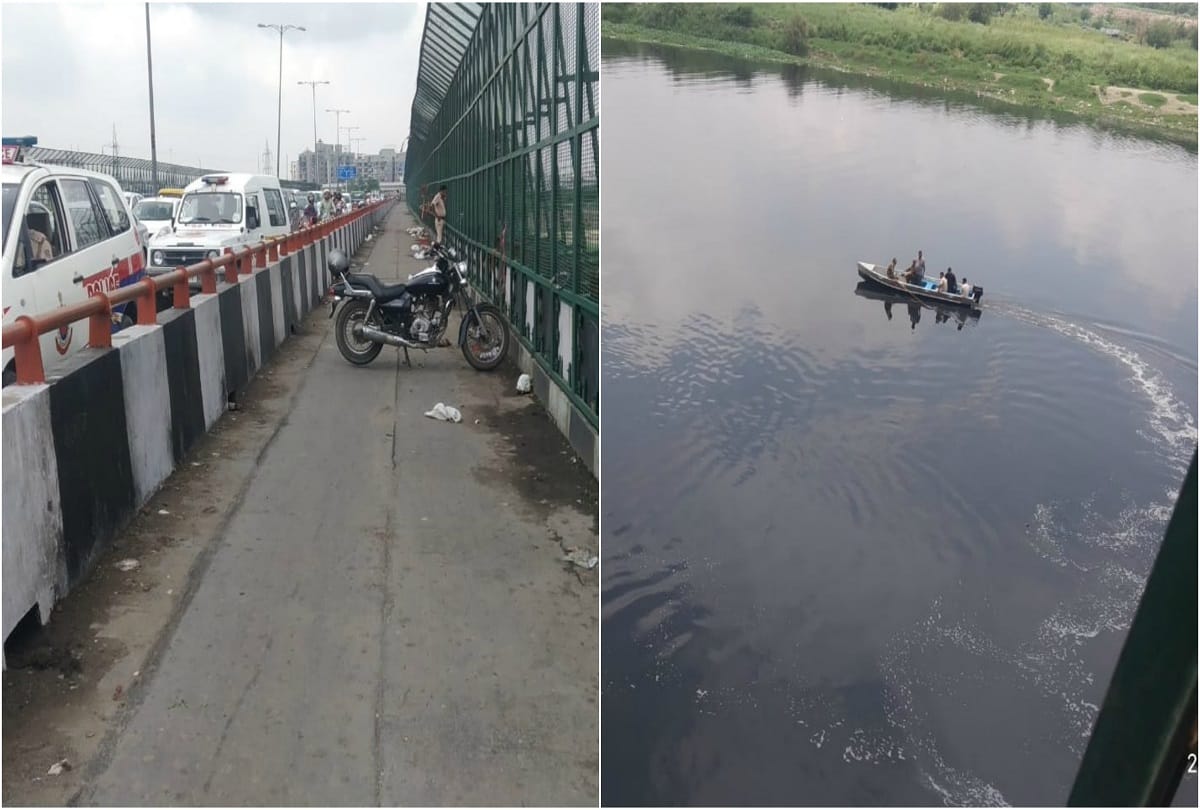 Man jumped into the river from Yamuna bridge of Geeta Colony Flyover