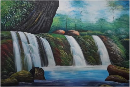 Inspirational Story: handicapped man Sunil Kumar makes painting by foot