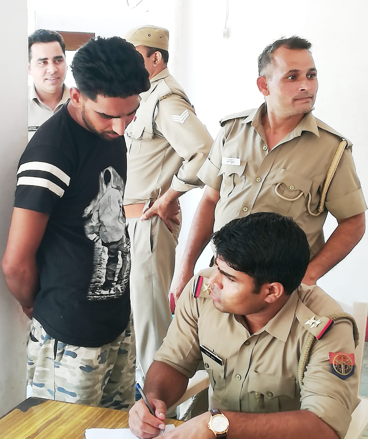 the thaft are reached near police station after stolen bike, arrest