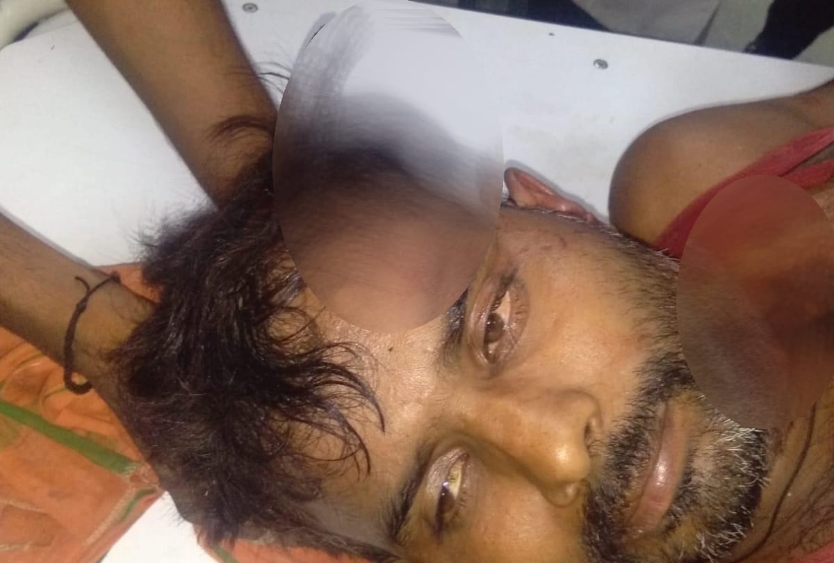 man fell down on gate, injured in lucknow