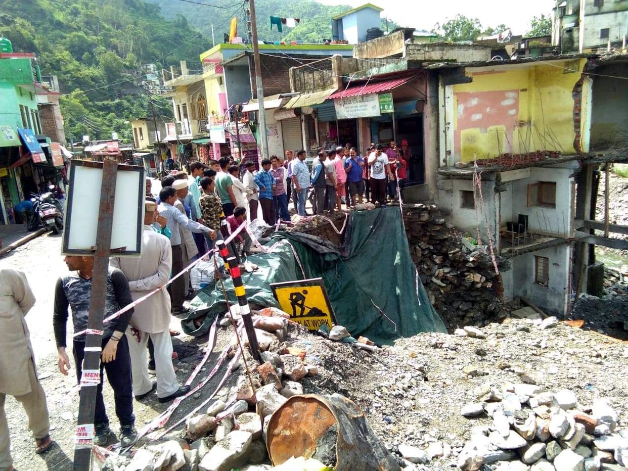 Villagers stopped bridge construction work