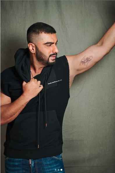 arjun kapoor new tattoo in his hand share photo