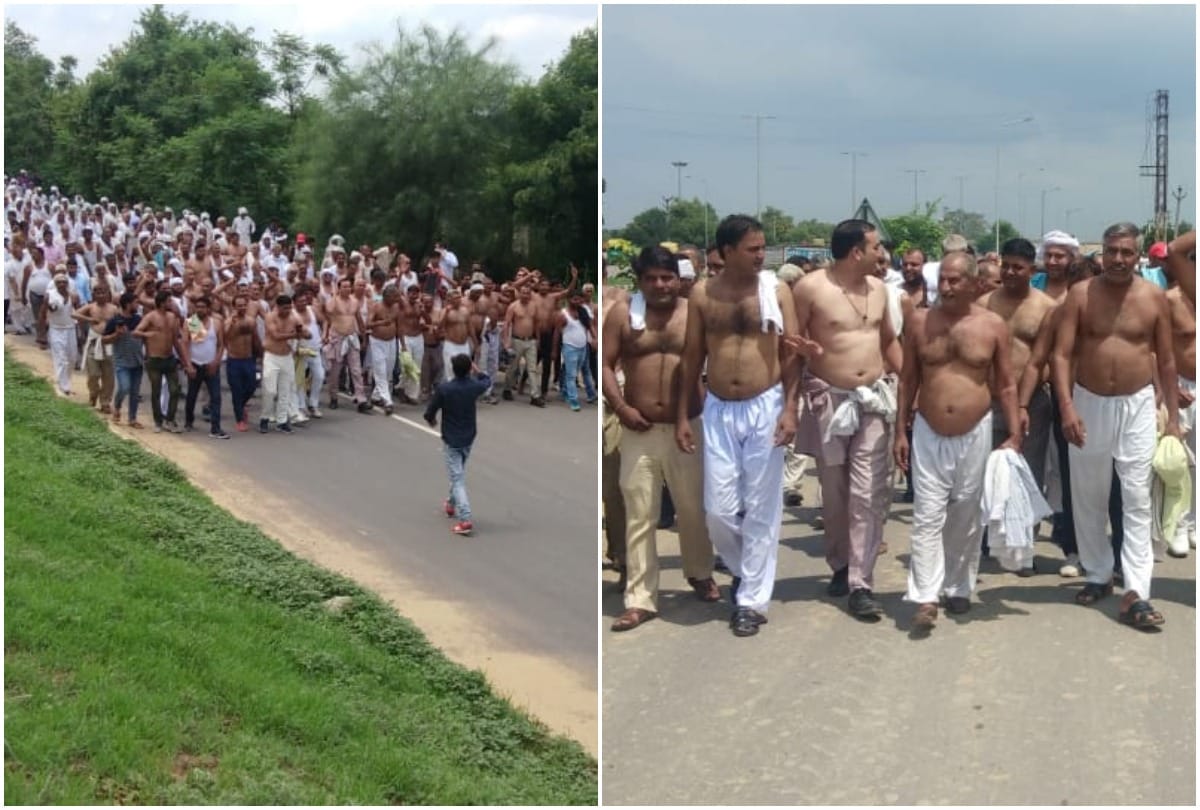 Palwal farmers protest against government in a different way warns for traffic jam