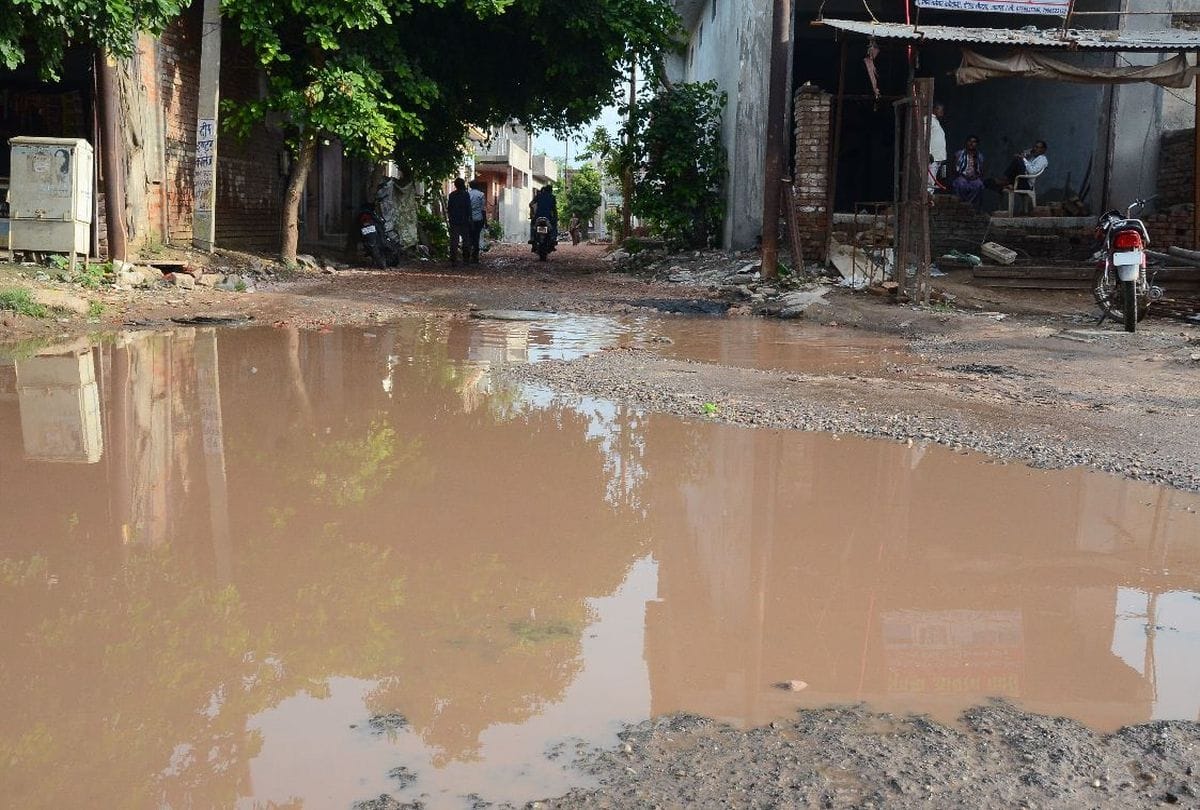 roads damaged in rainy season