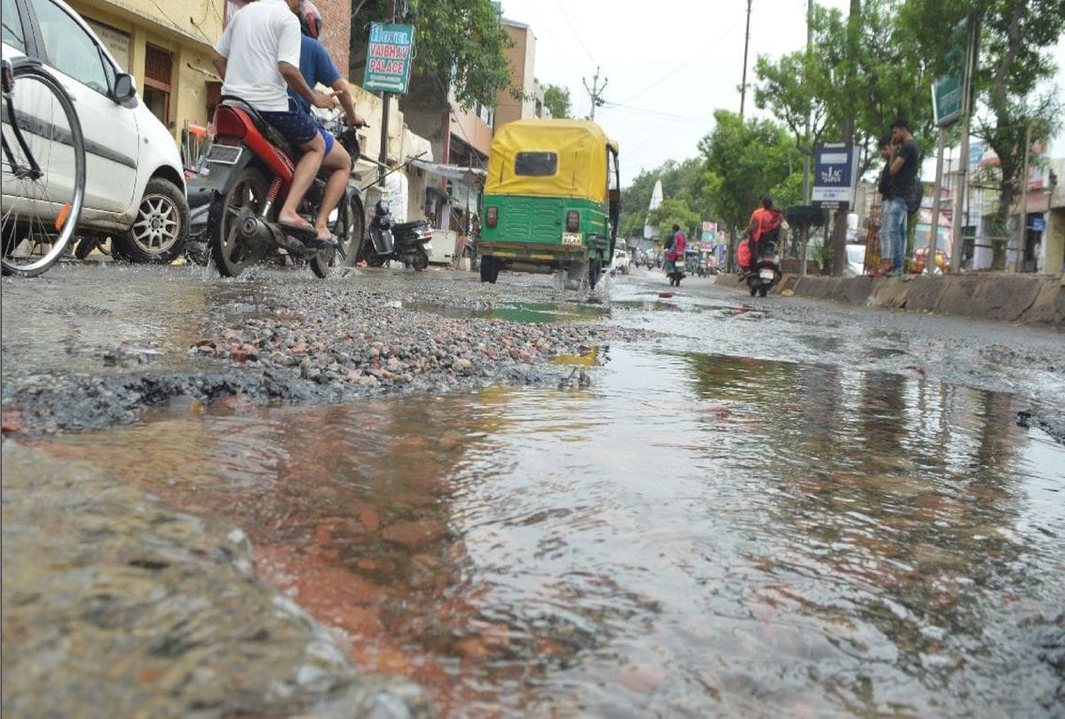 roads damaged in rainy season