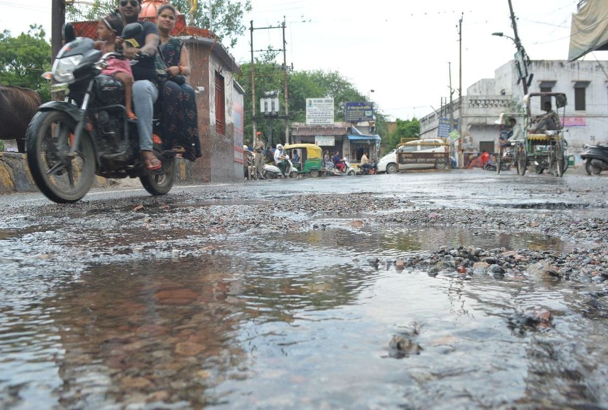 roads damaged in rainy season