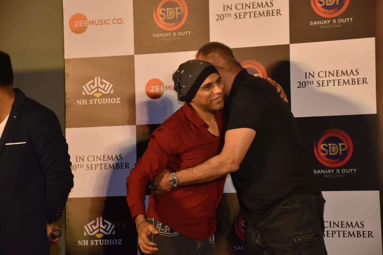 sanjay dutt cuts his birthday cake at Prasthanam teaser launch event