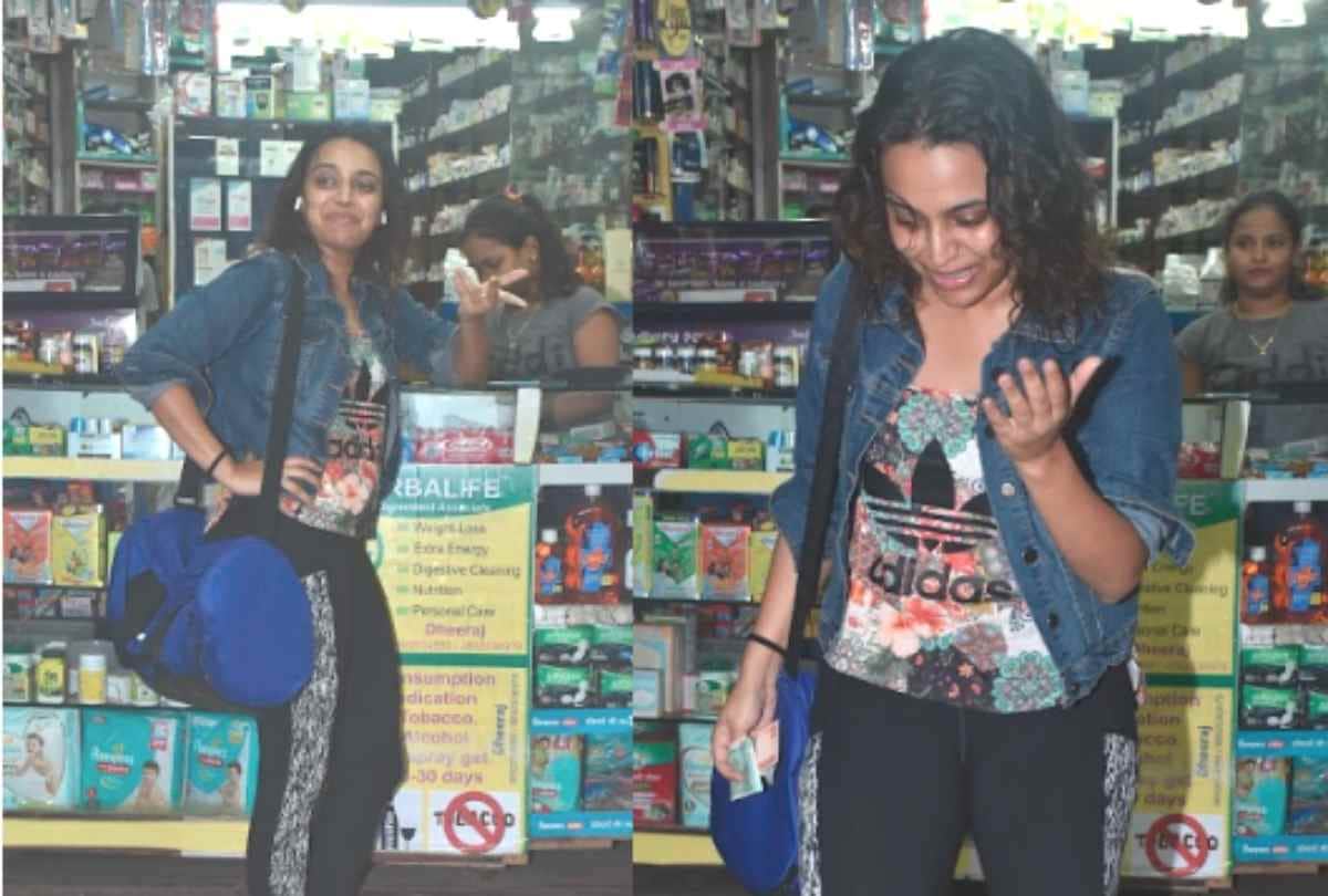 Swara Bhasker spotted to Buying medicines at chemist of juhu