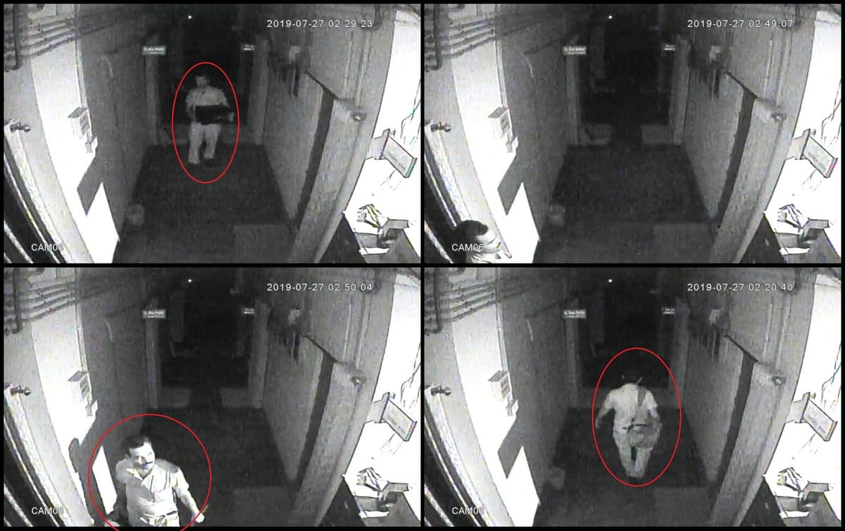 CCTV footage released of theft in BHU journalism department varanasi