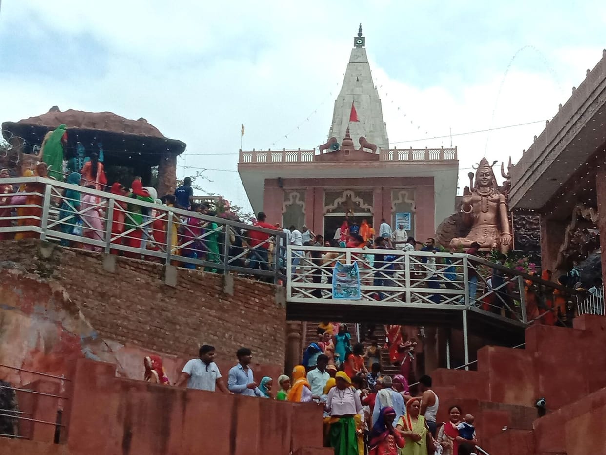 Pooja in shiv mandir