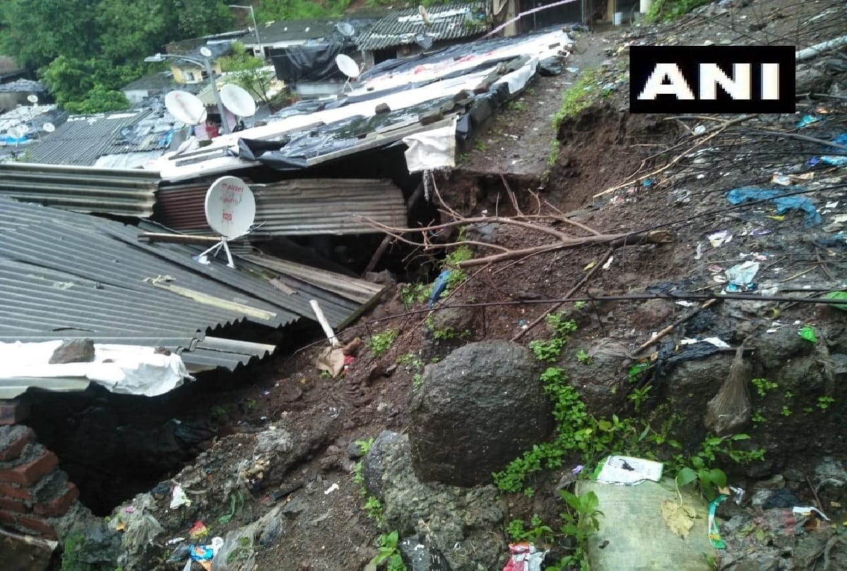 Two dead and one injured after a wall collapsed due to a landslide in Kalwa Thane