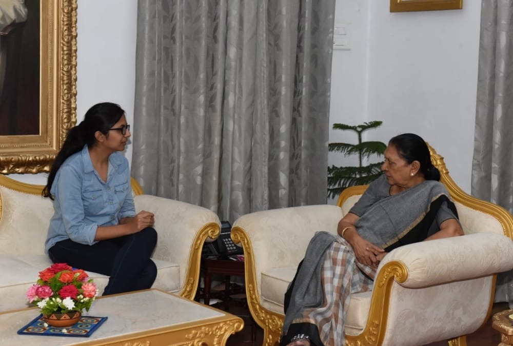 Swati Maliwal meets to Uttar Pradesh Governor Anandi ben Patel.