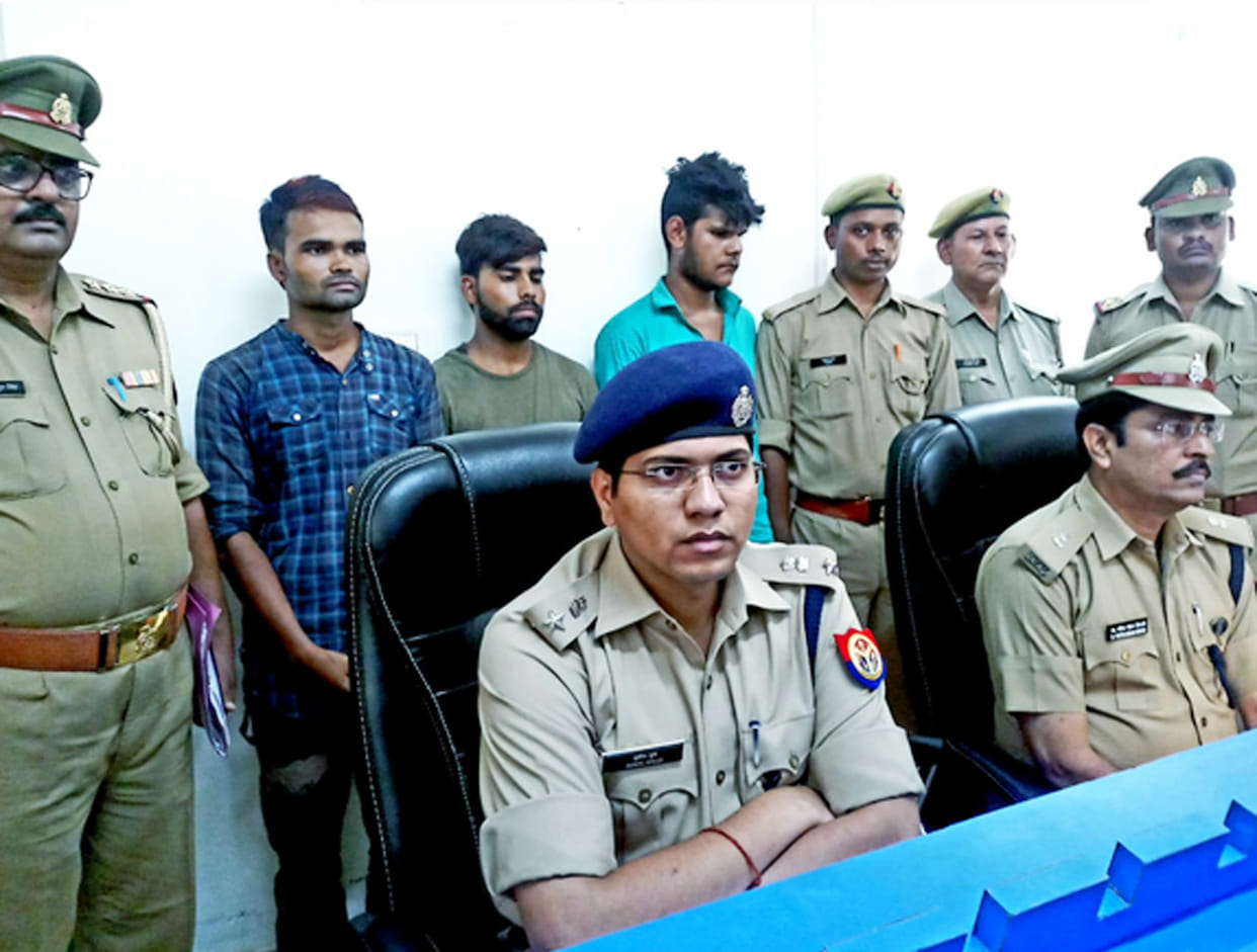 looted, arrested