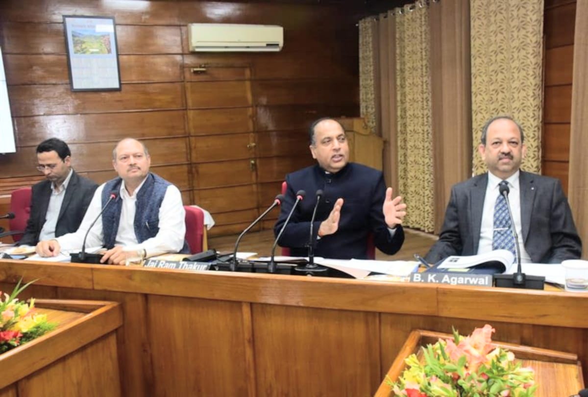 cm jairam thakur presides over him vikas review meeting in shimla
