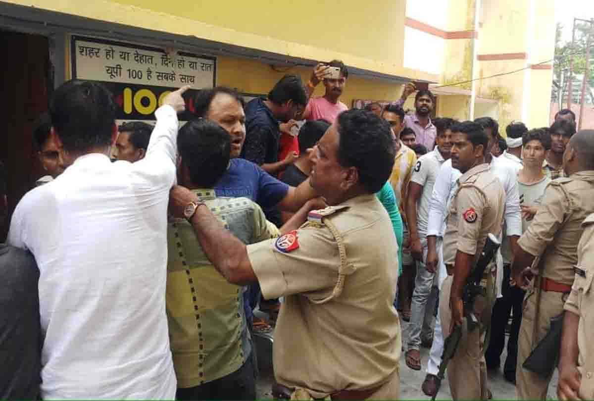 firing between Congress leader and district panchayat mem