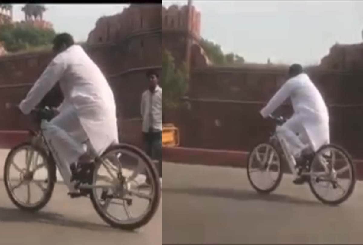 salman khan cycling at red fort delhi share video on instagram