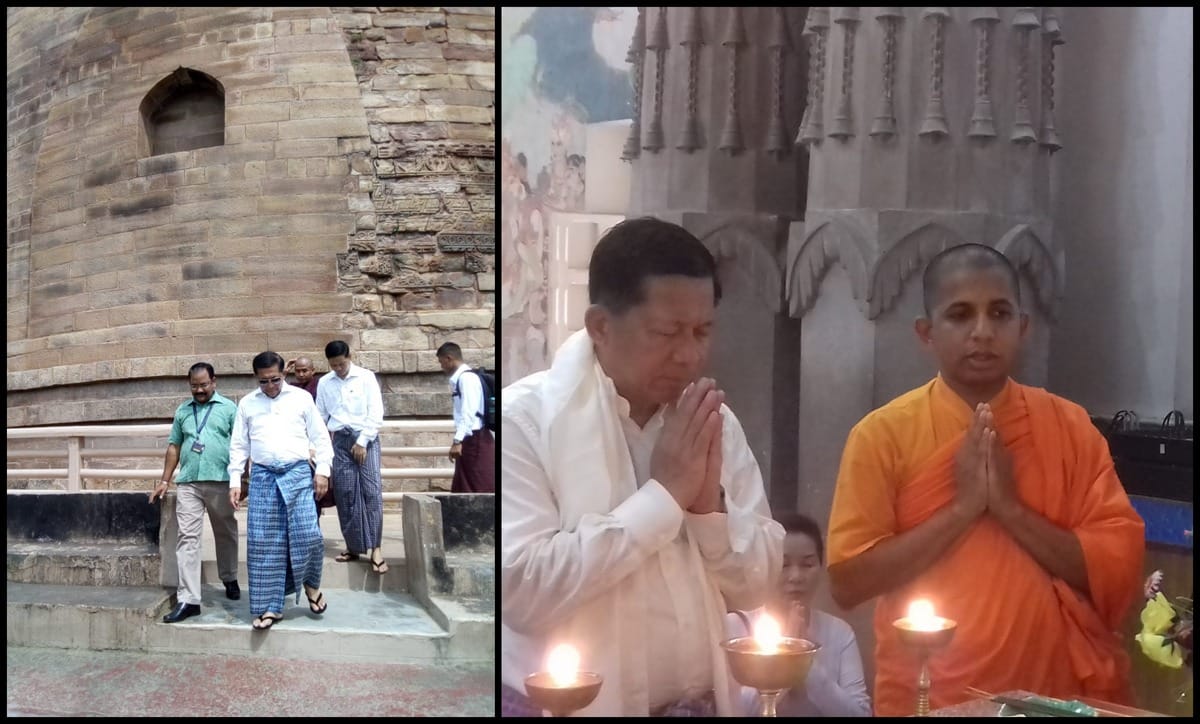Lieutenant General Of Myanmar Army Reached Worship in sarnath varanasi