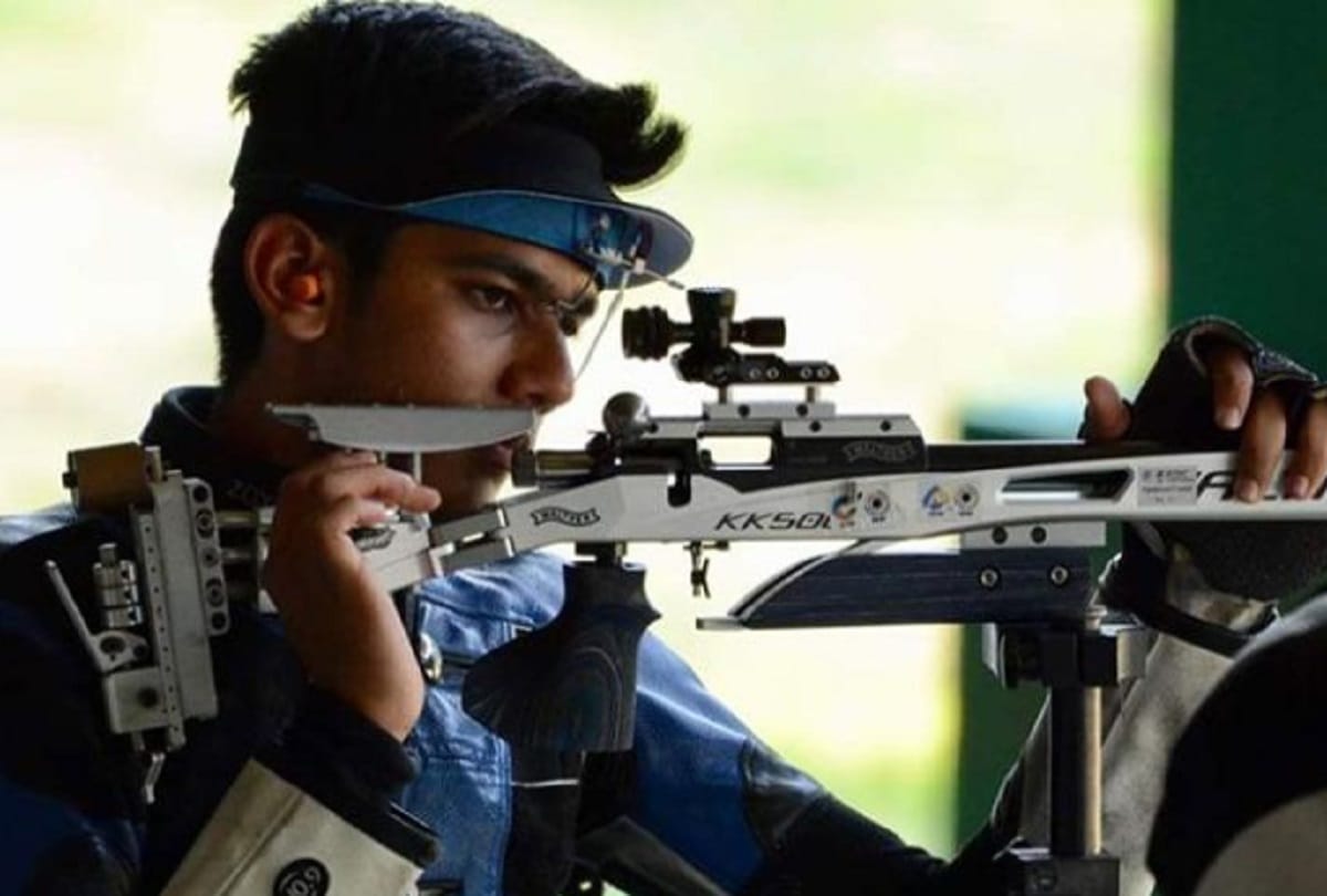 Aishwarya Pratap Singh Tomar wins gold in the 50 mtr rifle 3 position in sethi shooting championship