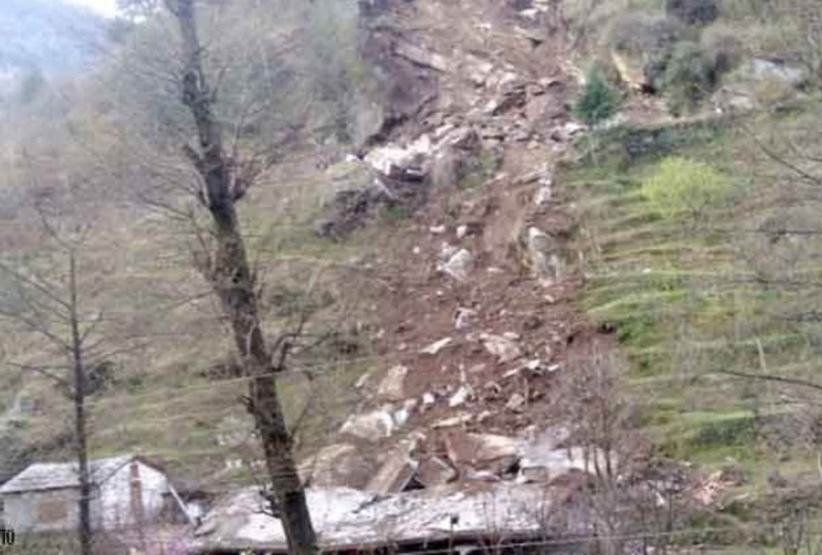 landslide and tree fell in himachal due to heavy rainfall