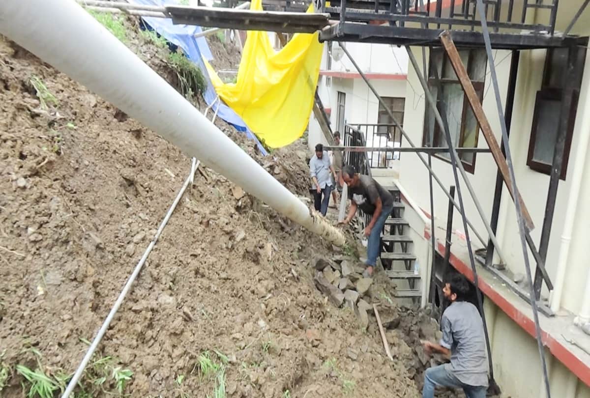 landslide and tree fell in himachal due to heavy rainfall