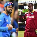 विराट कोहली और कार्लोस ब्रैथवेट