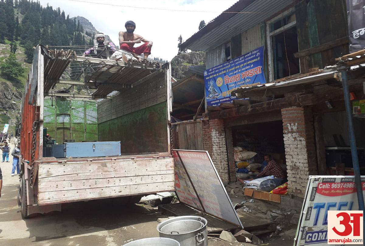 amarnath langer asked to return to their home town, kashmir advisory, amarnath yatra photos videos