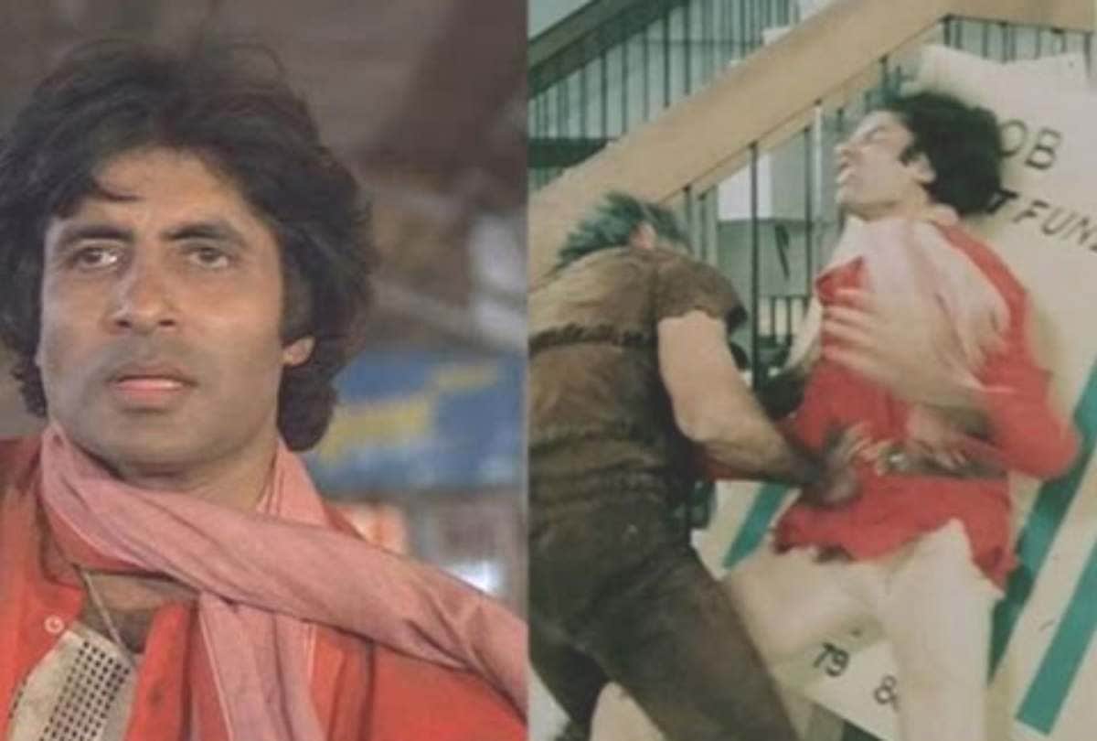 amitabh bachchan fight scene with puneet issar in film coolie when he met accident