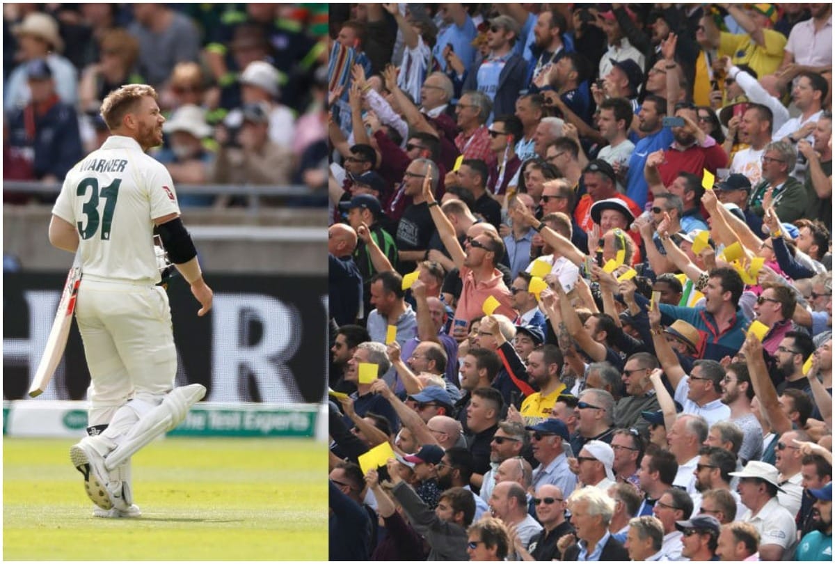England cricket fans mocks david Warner and Steve smith on 1st day of 1st test