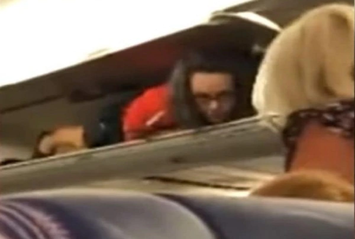 Air hostess hides in overhead cabin on flight to surprise passengers