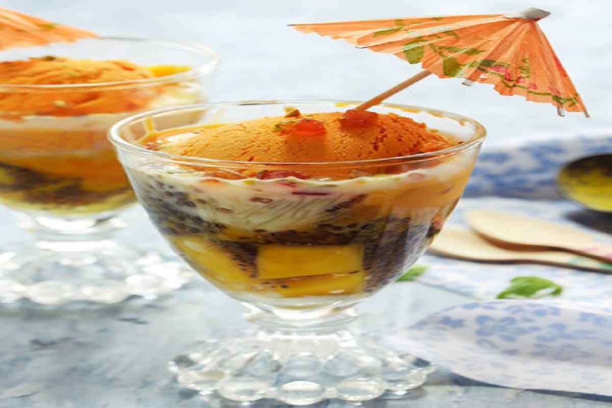 how to make maple fruit and falooda recipe