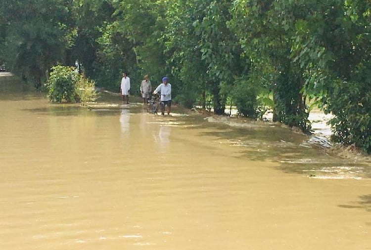 Water level of Sutlej river increased In Sri Anandpur Sahib
