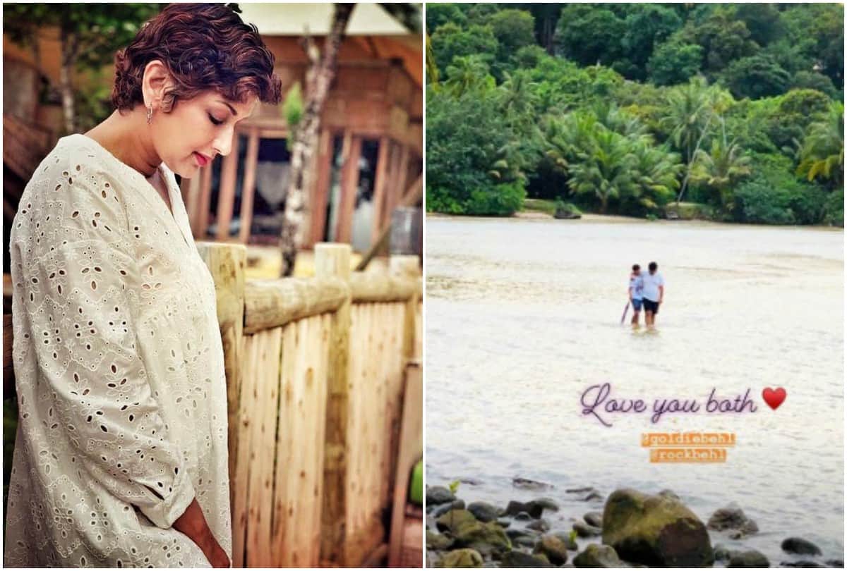 Sonali Bendre along with husband Goldie Behl and son off to Maldives shared picture on instargram