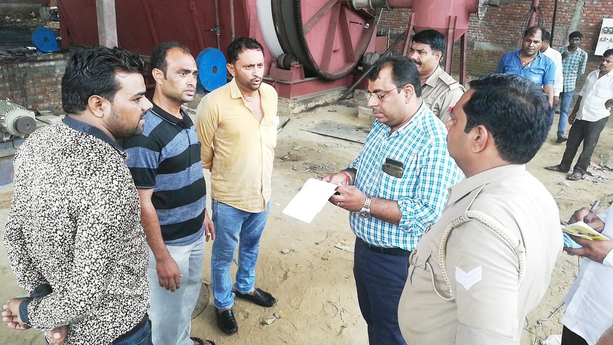 pollution officers inspected the factory
