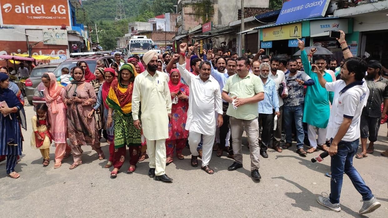 protest in panch and sarpanch