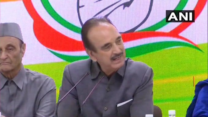 Congress Ghulam Nabi Azad attackes BJP government on Kashmir Advisory